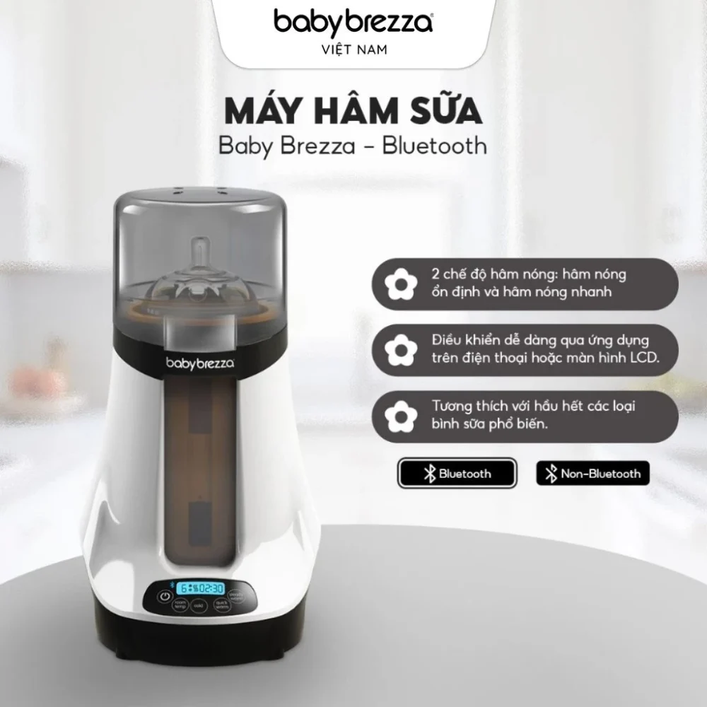 Máy hâm sữa Baby Brezza Safe & Smart có Bluetooth