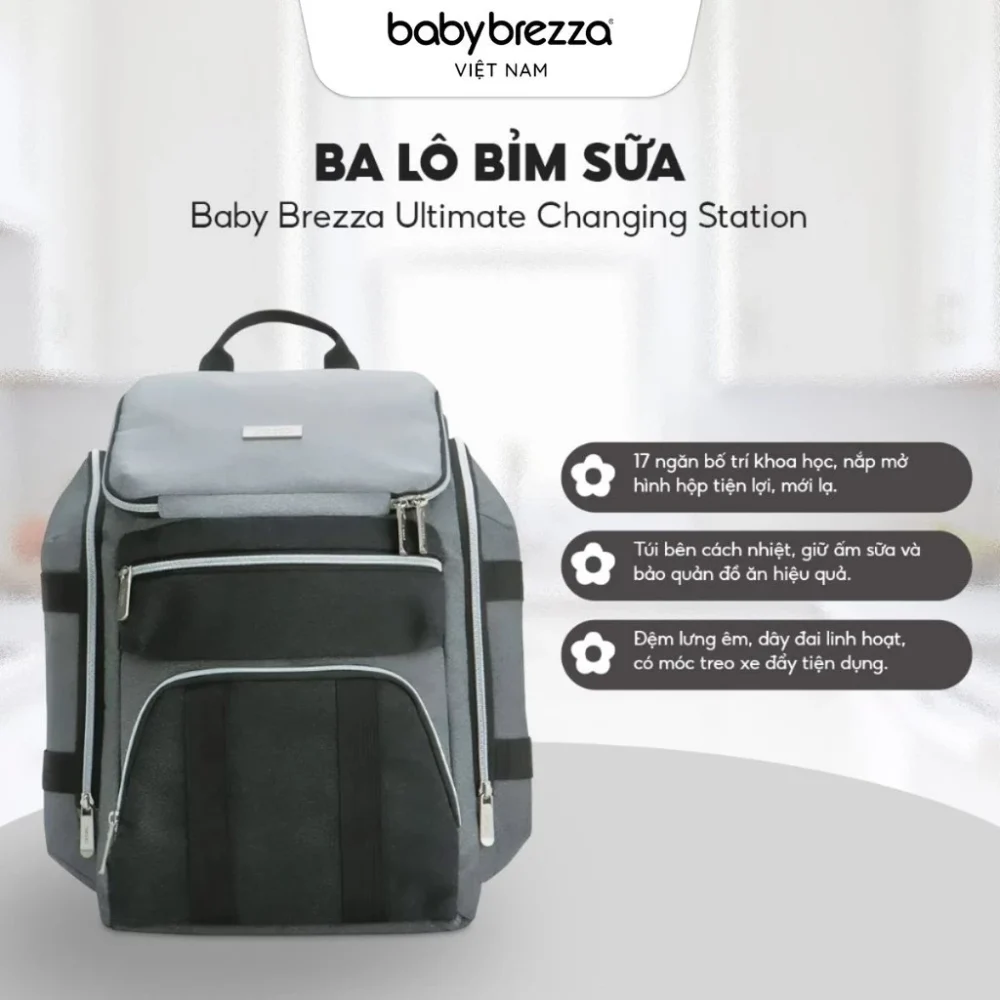 Ba lô bỉm sữa Baby Brezza Ultimate Changing Station