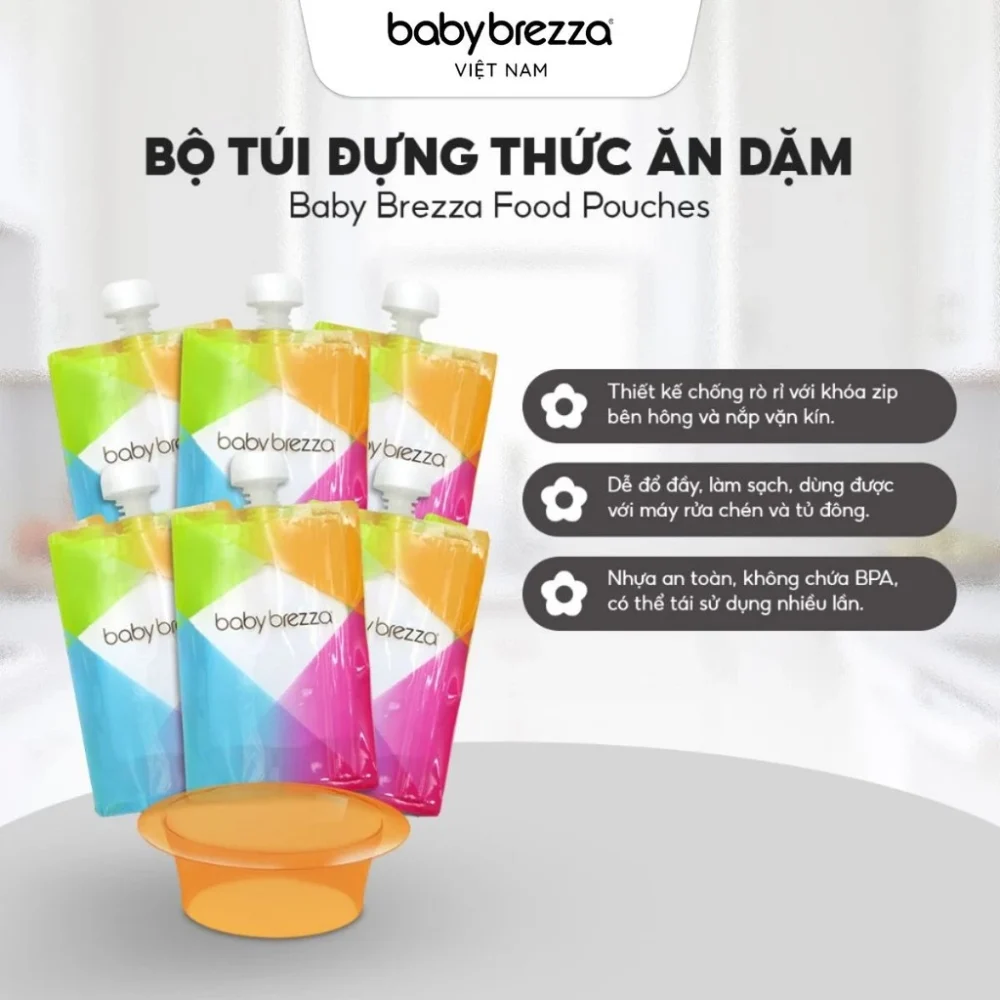 Bộ túi đựng thức ăn dặm Baby Brezza Food Pouches