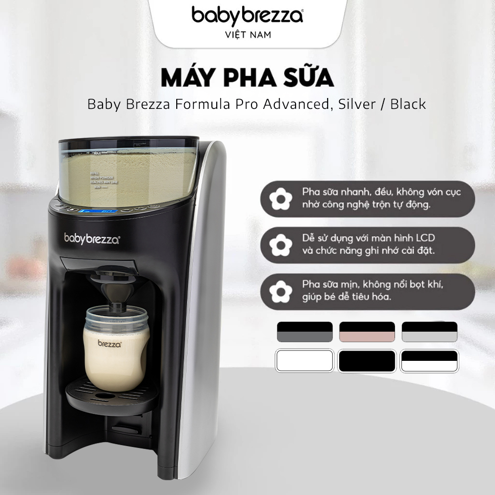 Máy pha sữa Baby Brezza Formula Pro Advanced, Silver / Black